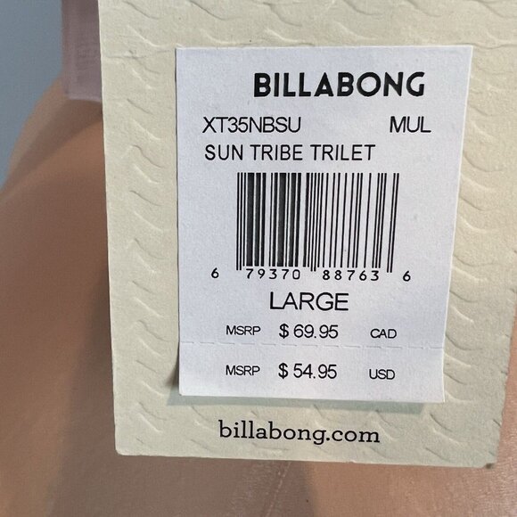 Billabong Sun Tribe Reversible Bikini Top Size Large Trilet NWT - Picture 11 of 16